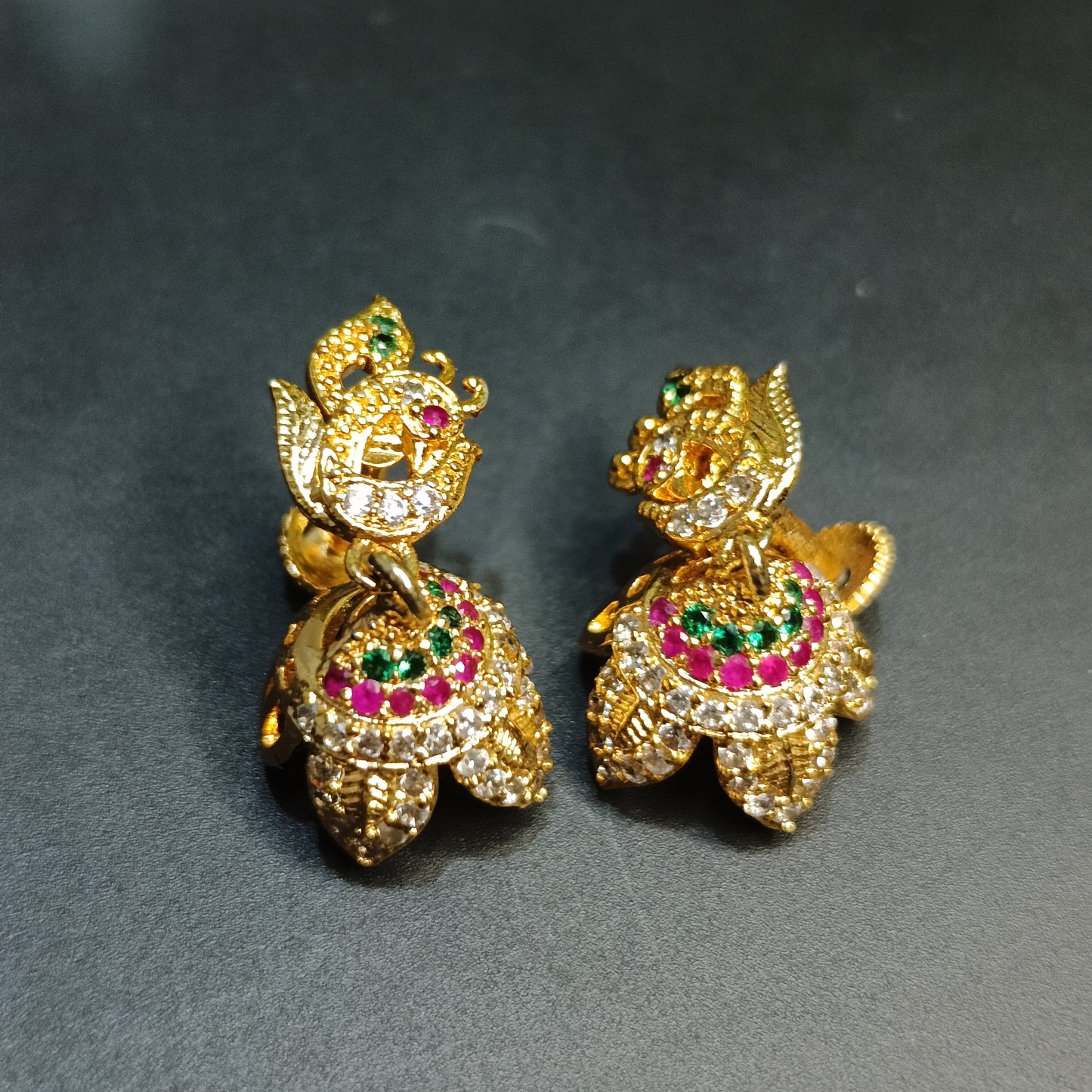 Golden Peacock Jhumki