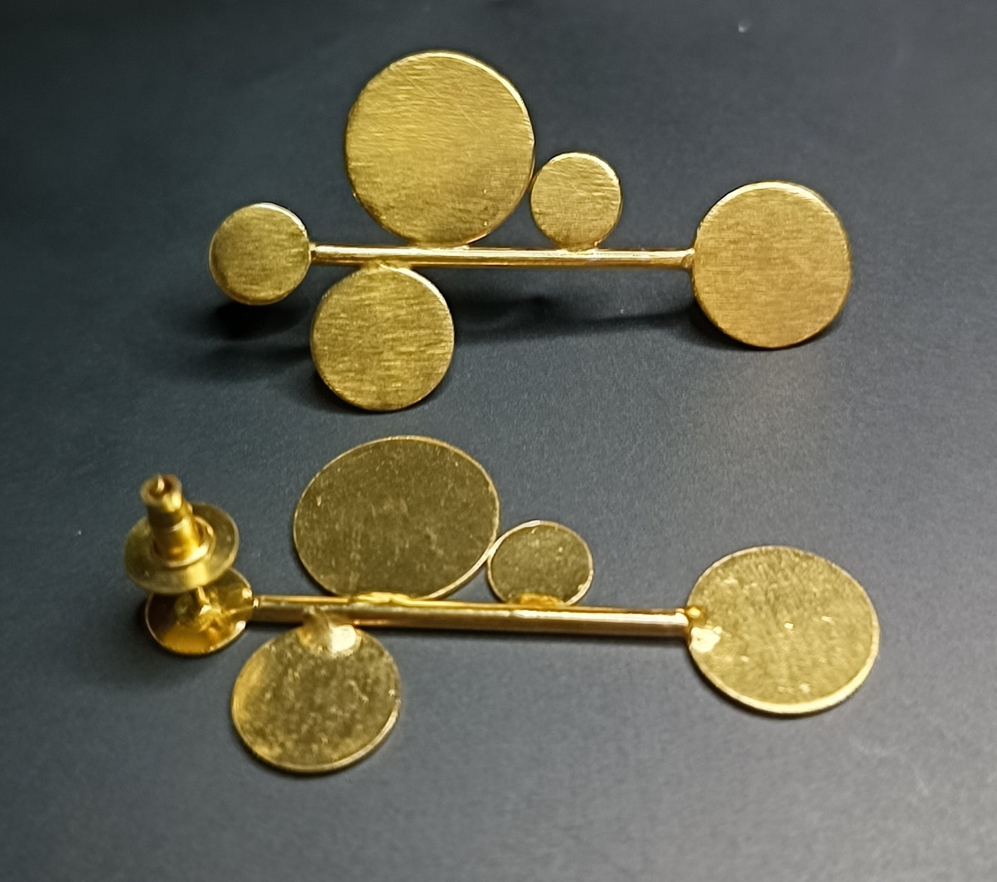 Circle Elegance Golden Earrings
