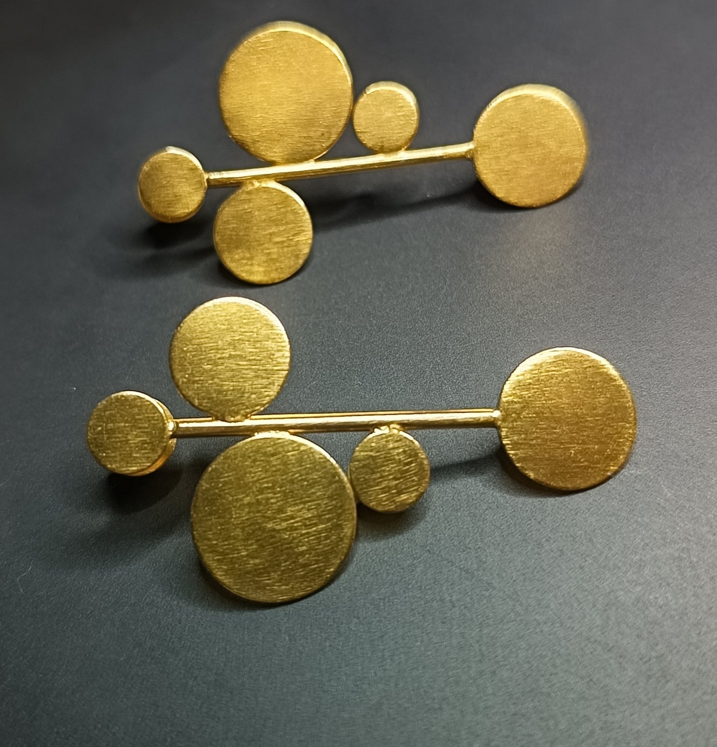 Circle Elegance Golden Earrings