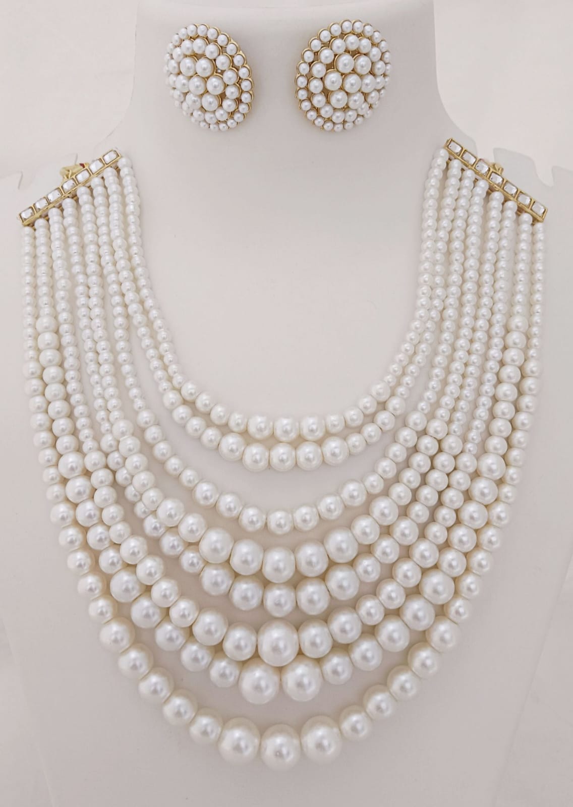 Regal Multilayer Pearl Necklace Set