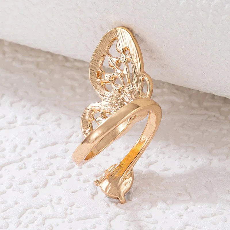 Pearl Butterfly Adjustable Ring