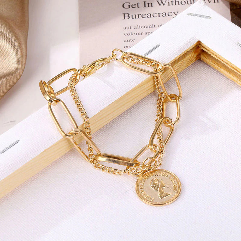 Regal Links Coin Charm Bracelet