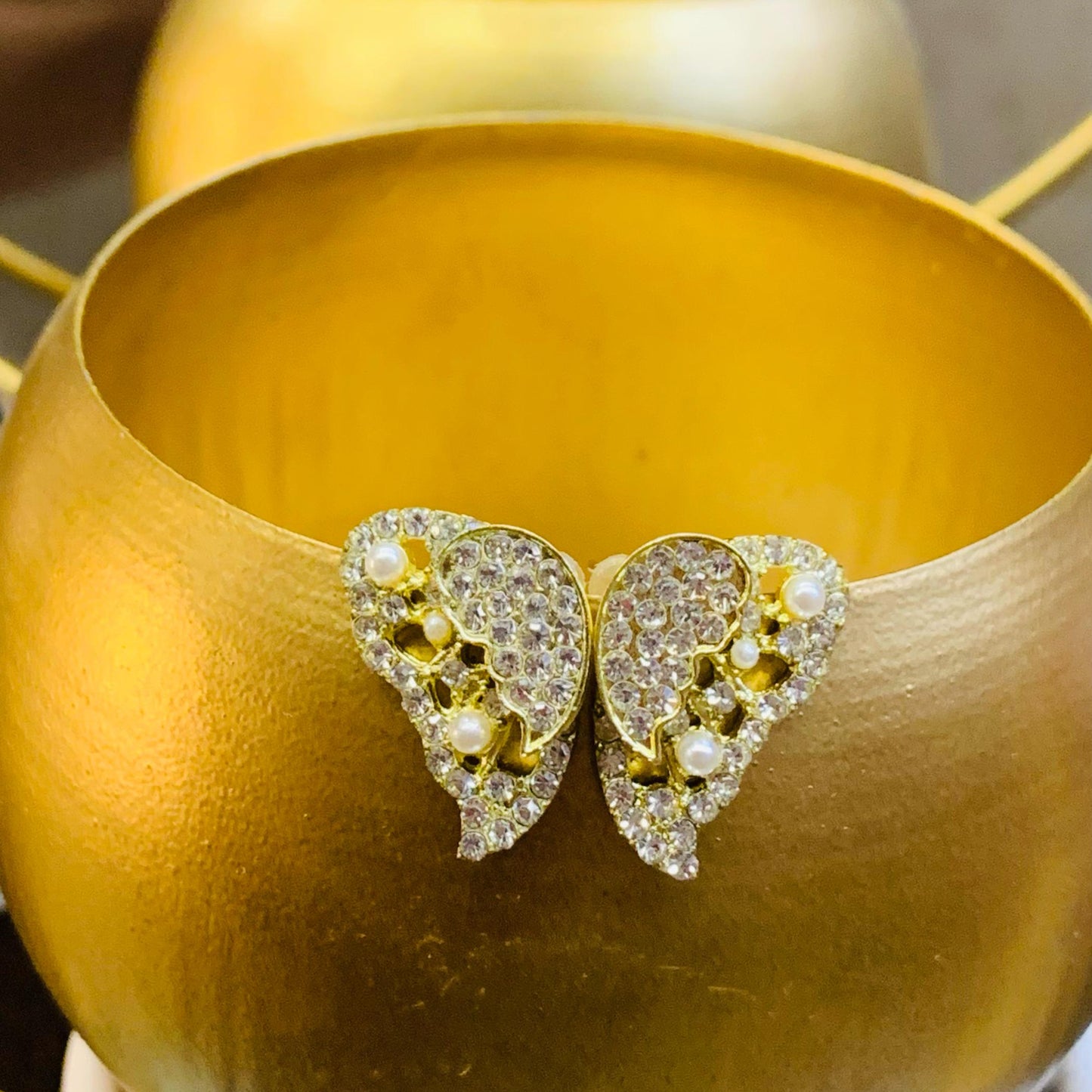 Double Sided Butterfly Stud Korean Earrings