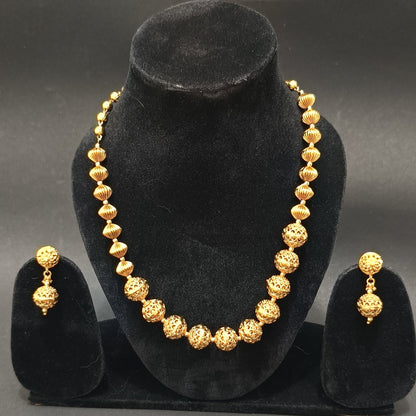 Premium Golden Beads Necklace set
