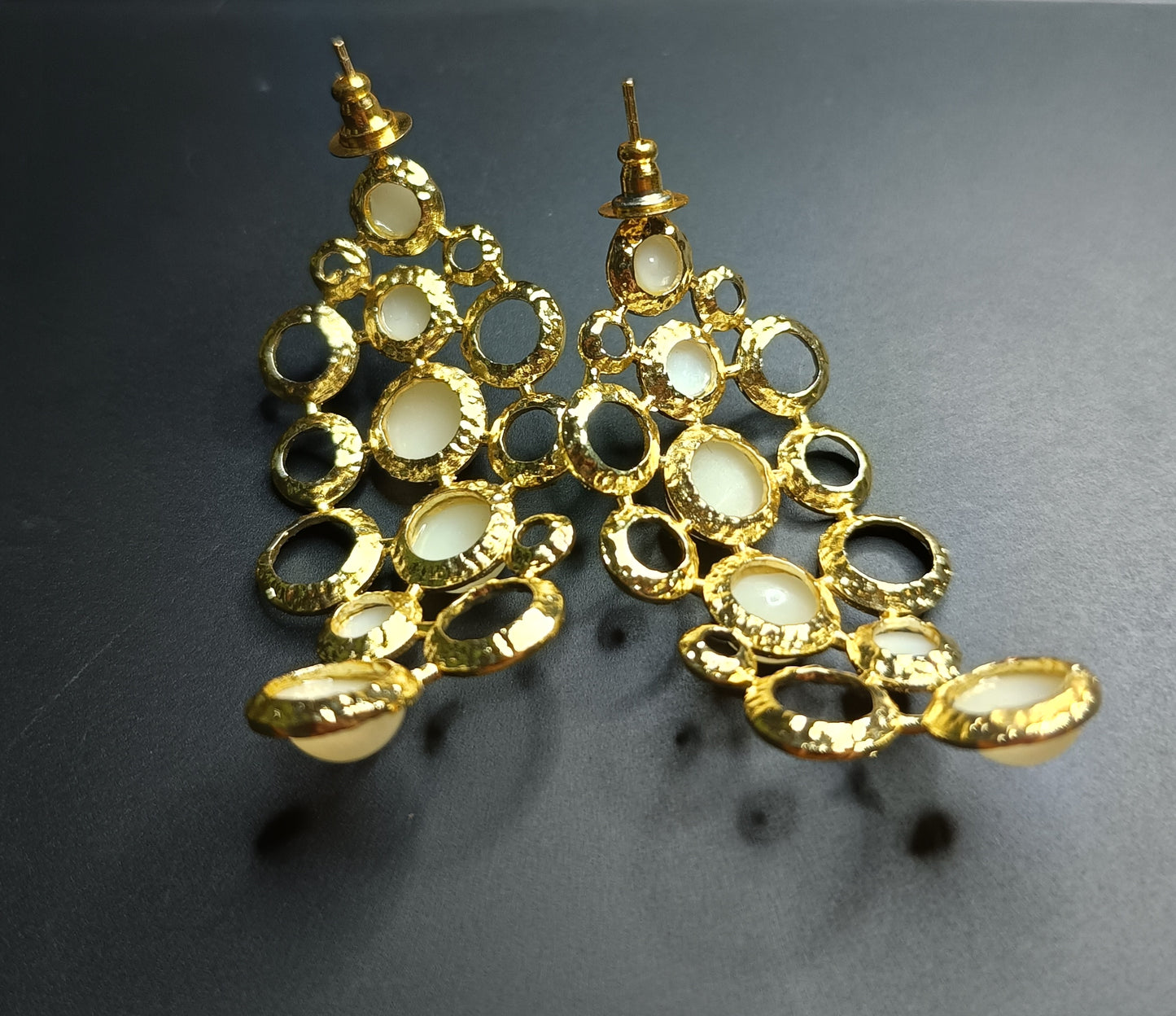 Golden Radiance Pearl Earrings