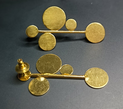 Circle Elegance Golden Earrings