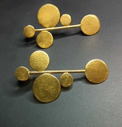 Circle Elegance Golden Earrings