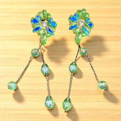 Emerald Bloom Dangler Earring