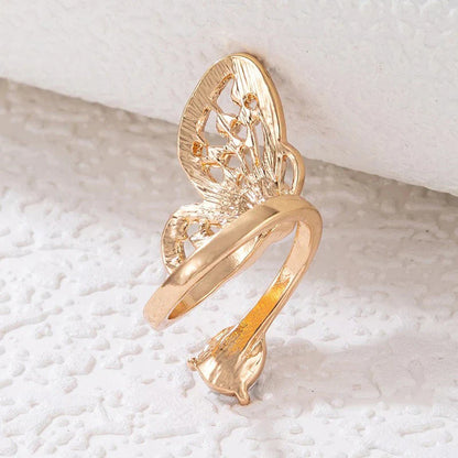 Pearl Butterfly Adjustable Ring