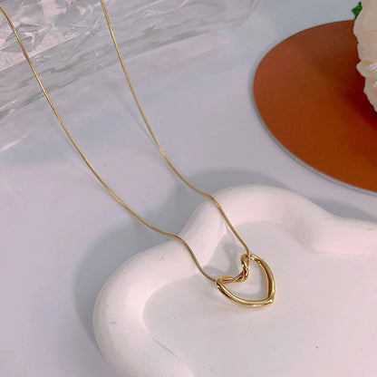 Anti Tarnish Heart Pendant Necklace