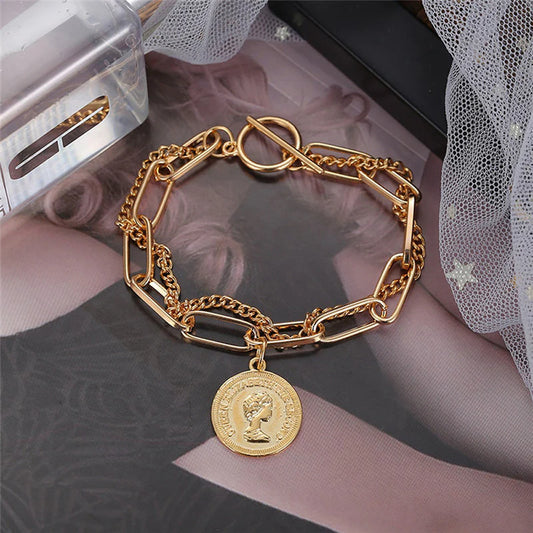 Regal Links Coin Charm Bracelet