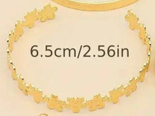 Dainty Daisy Cuff Gold Bracelet