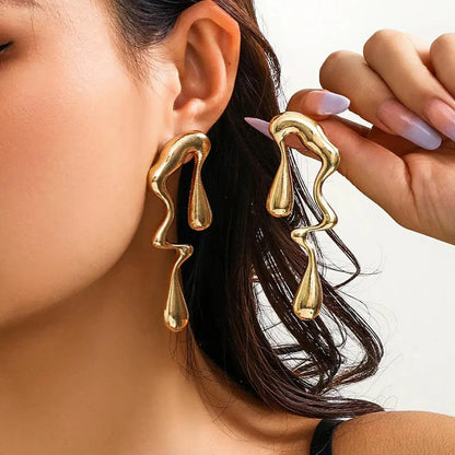 Liquid Metal Glossy Earrings