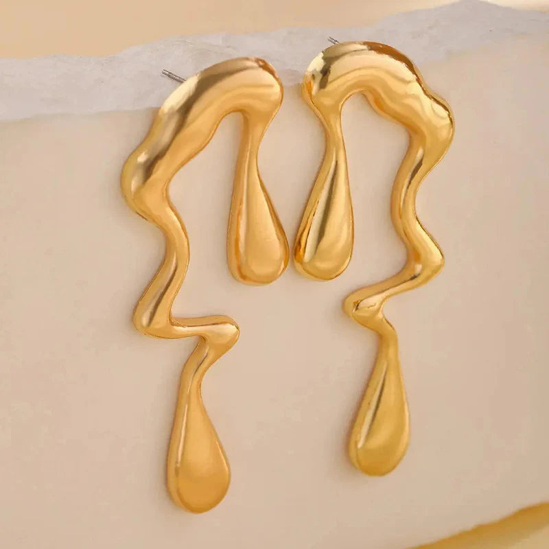 Liquid Metal Glossy Earrings