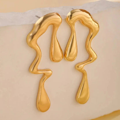 Liquid Metal Glossy Earrings