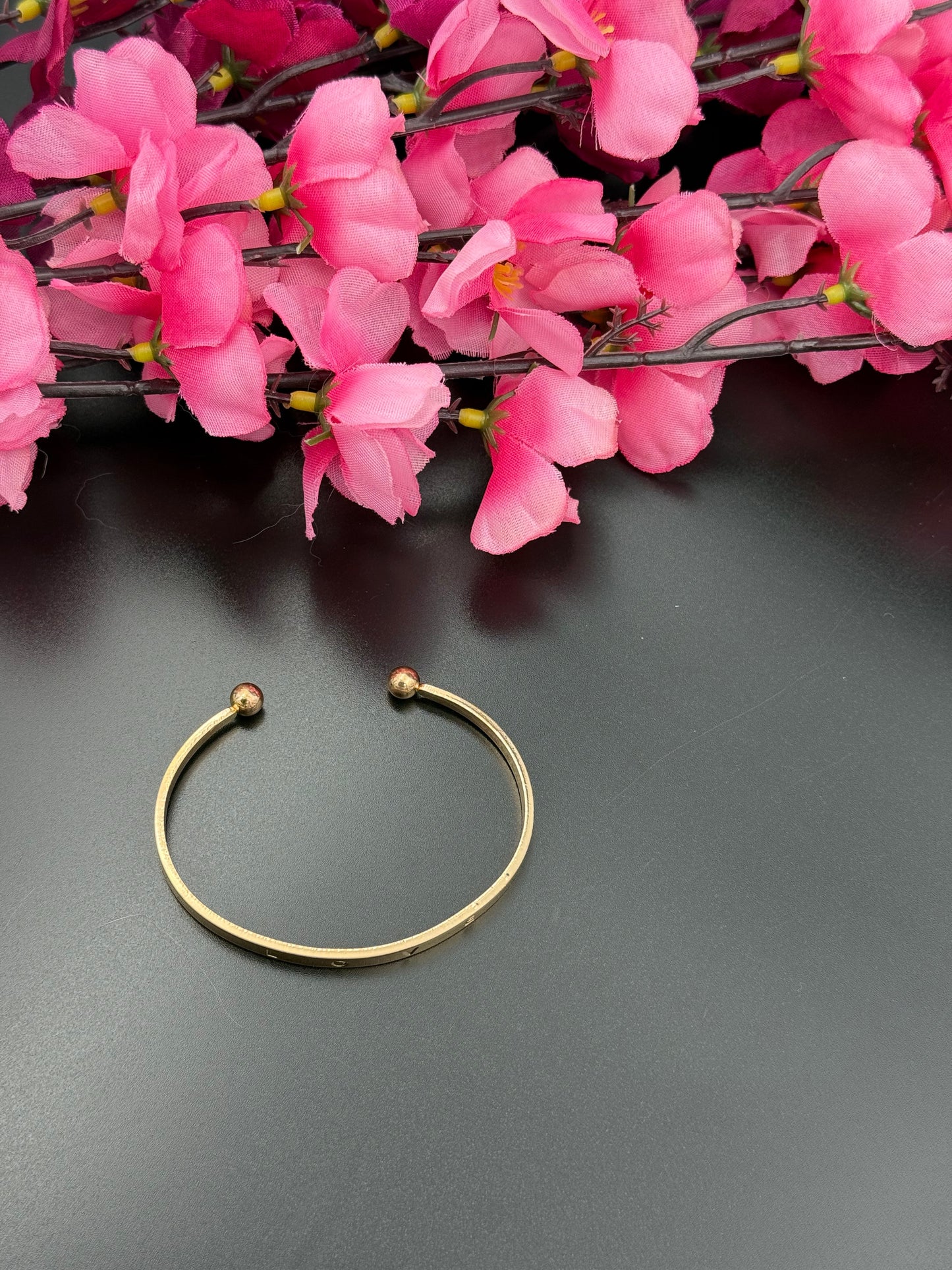 Love Engraved Golden Bracelet