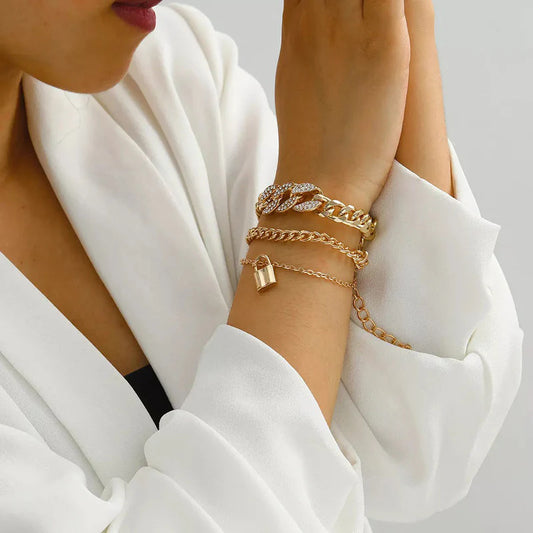 Gilded Luxe Layered Gold Plated Bracelet