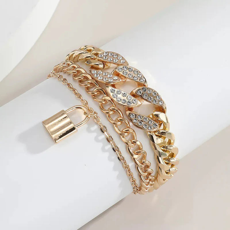 Gilded Luxe Layered Gold Plated Bracelet