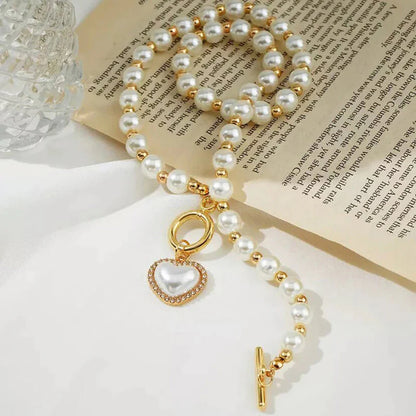 Peart Heart Pendant Necklace