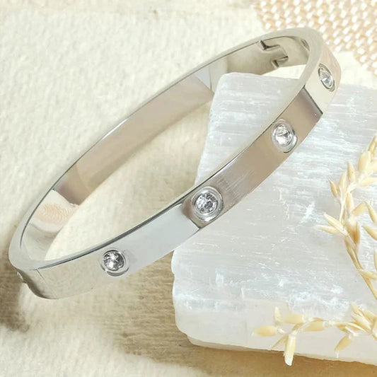 Sparkling Anti-Tarnish  Pave Stone Bracelet