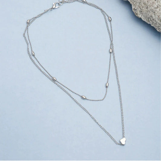 Splendid Heart Layered Pendant Necklace