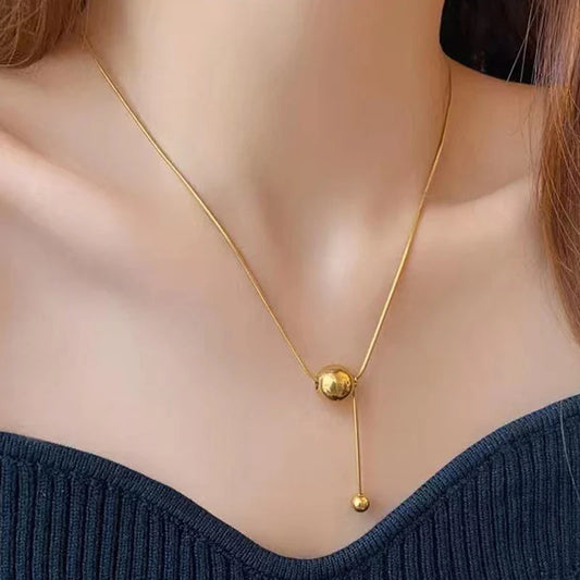 Anti Tarnish Spherical Pendant Necklace