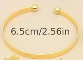 Textured Golden Cuff Bracelet